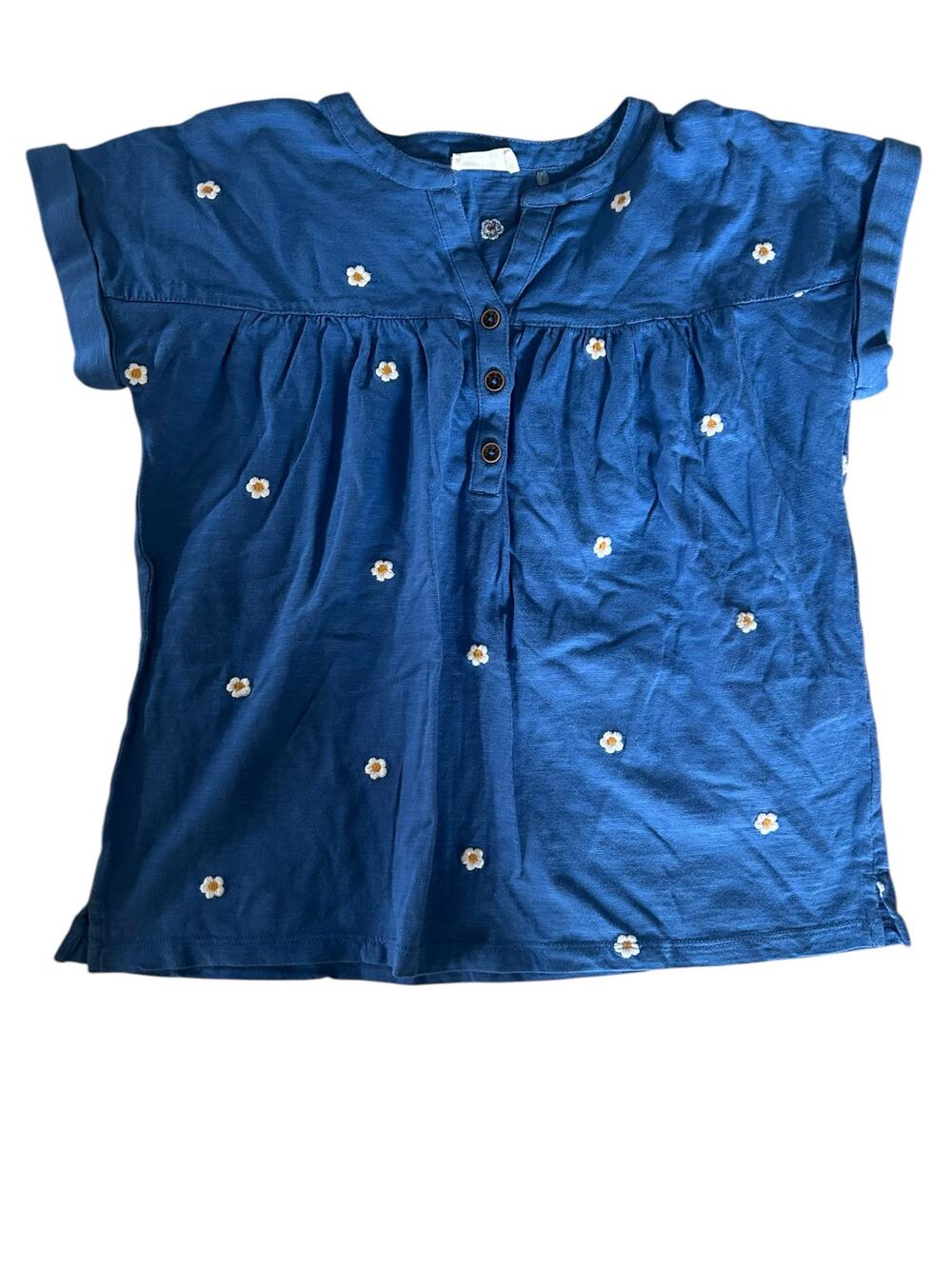 Fatface blue floral shirt size 10-11